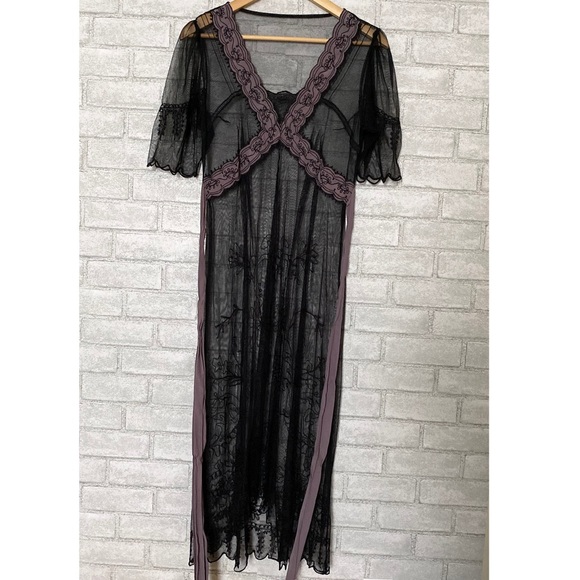 Dusty Daze Flapper Embroidered Sheer Dress - Picture 3 of 14